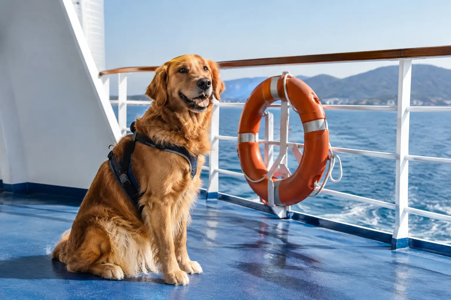 Come viaggiare in nave con il cane: regole